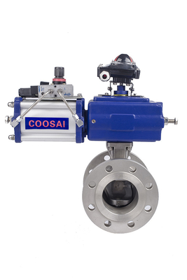 Double Acting Pneumatic Actuator Segment Ball Valve for Beverage Food Manufacturing